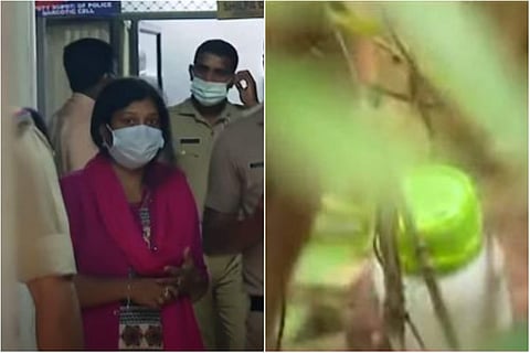 ഗ്രീഷ്മ, കണ്ടെടുത്ത വിഷക്കുപ്പി/ ടിവി ദൃശ്യം