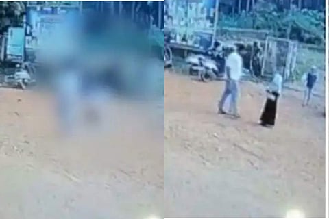 കുട്ടിയെ ആക്രമിക്കുന്നു/ വീഡിയോ ദൃശ്യത്തില് നിന്ന്