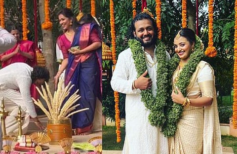 രഞ്ജിനിയുടെ സഹോദരൻ ശ്രീപ്രിയനും വധു ബ്രിസ് ജോര്ജും/ ചിത്രം: ഇൻസ്റ്റഗ്രാം