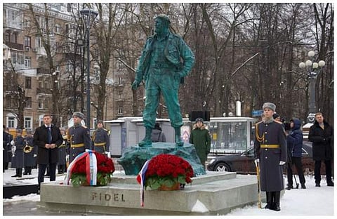 ഫിഡല് സ്ക്വയറില് സ്ഥാപിച്ച കാസ്ട്രോയുടെ പ്രതിമ/ ചിത്രം: ഫെയ്സ്ബുക്ക്