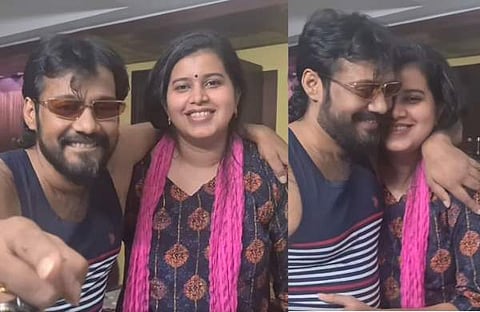 നടന് ബാല ഭാര്യ എലിസബത്തിനൊപ്പം/ വിഡിയോ സ്ക്രീന്ഷോട്ട്