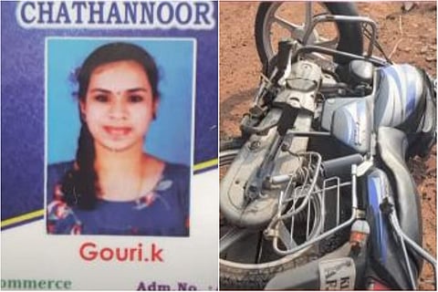 സ്കൂളിലേക്ക് പോകുന്നതിനിടെ ലോറി ഇടിച്ചു; ബൈക്ക് യാത്രക്കാരായ അച്ഛനും മകളും മരിച്ചു