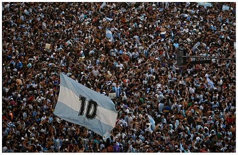 അര്ജന്റീനയിലെ ആഹ്ലാദ പ്രകടനം/എഎഫ്പി