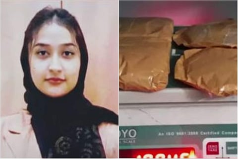 ഷഹല, പിടിച്ചെടുത്ത സ്വര്ണം/ ടിവി ദൃശ്യം