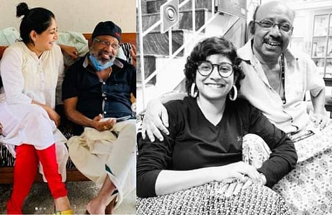 കൊച്ചു പ്രേമനൊപ്പം അഭയ ഹിരൺമയി/ ഇൻസ്റ്റഗ്രാം