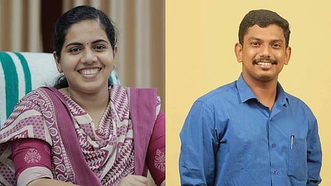 mayor arya rajendran and sachin dev