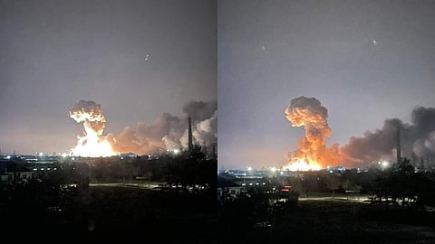 യുക്രൈനിൽ റഷ്യൻ ആക്രമണം/ ട്വിറ്റർ ചിത്രം