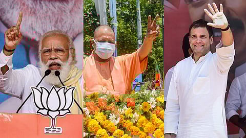 നരേന്ദ്രമോദി, യോഗി ആദിത്യനാഥ്, രാഹുല്ഗാന്ധി/ ഫയല്