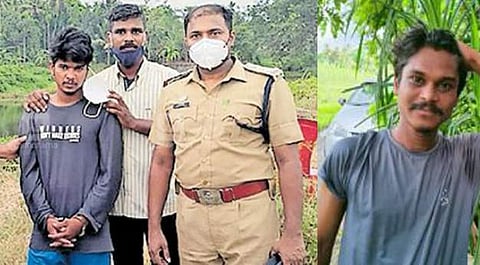 സാബുവിനെ തെളിവെടുപ്പിനു കൊണ്ടുവന്നപ്പോള്, മരിച്ച ബാബു