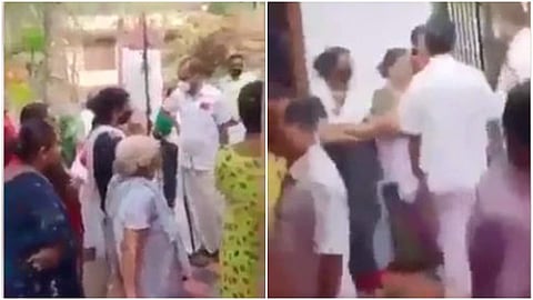 സിപിഎം നേതാക്കളോട് നാട്ടുകാരുടെ പ്രതിഷേധം/ വീഡിയോ ദൃശ്യം