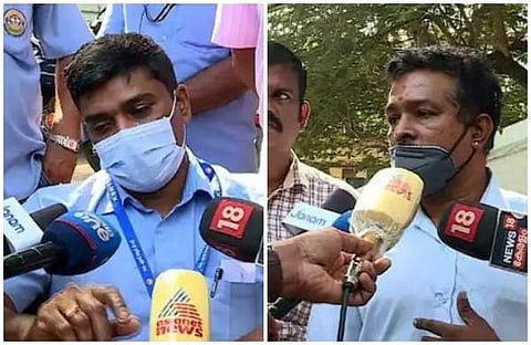 അക്രമത്തില് പരിക്കേറ്റ കെഎസ്ആര്ടിസി ജീവനക്കാര് മാധ്യമങ്ങളെ കാണുന്നു/വീഡിയോ സ്ക്രീന്ഷോട്ട്