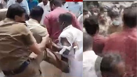 കരിച്ചാറയിൽ പൊലീസും പ്രതിഷേധക്കാരുമായി സംഘർഷം/ ടിവി ദൃശ്യം