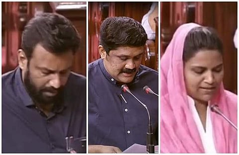 കേരളത്തില് നിന്നുള്ള രാജ്യസഭ അംഗങ്ങള് സത്യപ്രതിജ്ഞ ചെയ്യുന്നു