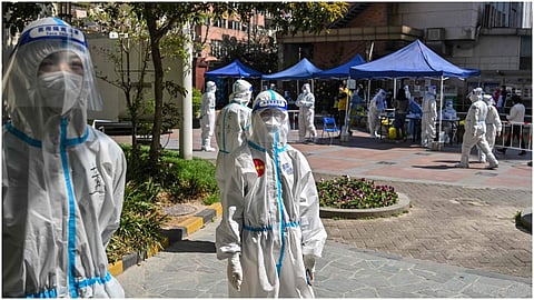 ചൈനയില് കോവിഡ് പരിശോധന നടത്തുന്നു/ എഎഫ്പി