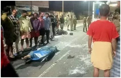 അപകട സ്ഥലത്തുനിന്നുള്ള ചിത്രം