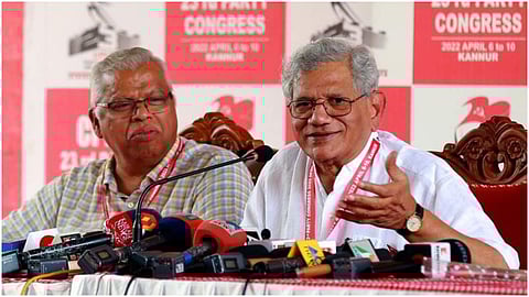 എംവി ജയരാജനും സിതാറാം യെച്ചൂരിയും/ ന്യൂ ഇൻഡ്യൻ എക്സ്പ്രസ് ചിത്രം