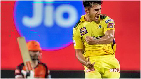 ചെന്നൈയുടെ മുകേഷ് ചൗധരിയുടെ ആഹ്ലാദം/ പിടിഐ