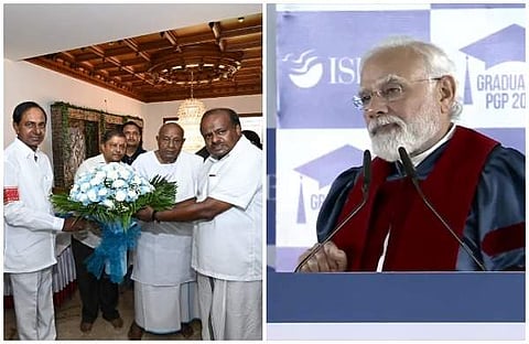 കെസിആര് ദേവഗൗഡയെ സന്ദര്ശിക്കുന്നു,മോദി ഹൈദരാബാദില്