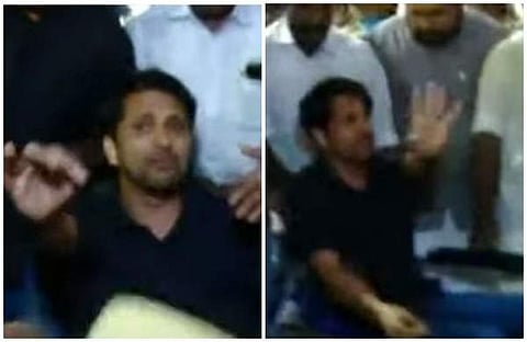 അറസ്റ്റിലായ യൂത്ത് കോണ്ഗ്രസ് പ്രവര്ത്തകരെ വൈദ്യപരിശോധനയ്ക്ക് കൊണ്ടുപോകുന്നു/വീഡിയോ സ്ക്രീന്ഷോട്ട്