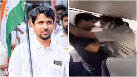 ഫര്സീന് മജീദ്, വിമാനത്തിനുള്ളിലെ പ്രതിഷേധം