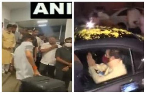 ഉദ്ധവ് ഔദ്യോഗിക വസതിയില് നിന്ന് പുറപ്പെടുന്നു/വീഡിയോ സ്ക്രീന്ഷോട്ട്