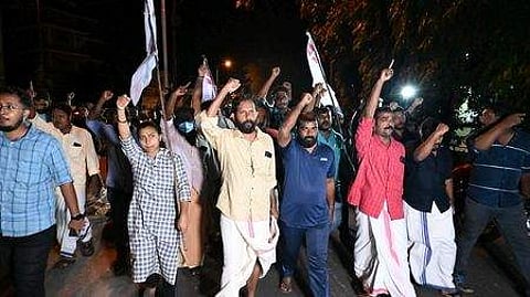 പ്രതിഷേധ പ്രകടനത്തില് നിന്ന്/ ചിത്രം: ന്യൂ ഇൻഡ്യൻ എക്സ്പ്രസ്