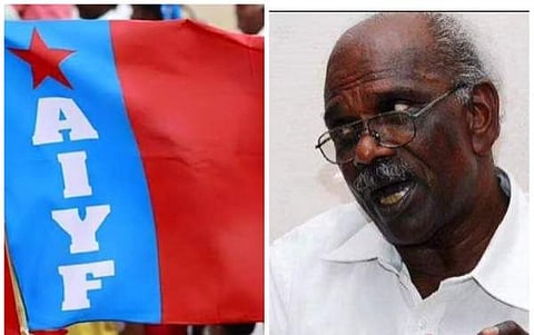 എഐവൈഎഫ് പതാക, എം എം മണി