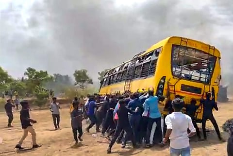 കള്ളക്കുറിച്ചി പ്രതിഷേധം/പിടിഐ