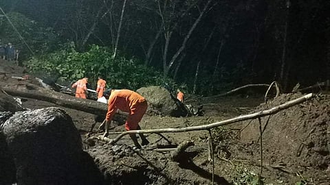 ഉരുള്പൊട്ടിയ കുടയത്തൂരില് നിന്നുള്ള ദൃശ്യം