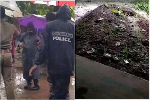 പൊലീസ് പരിശോധന നടത്തുന്നു/ ടിവി ദൃശ്യം