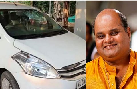 കാറിന്റെ മുൻവശത്തെ ചില്ല് തകർന്ന നിലയിൽ/ വിഡിയോ സ്ക്രീൻഷോട്ട്