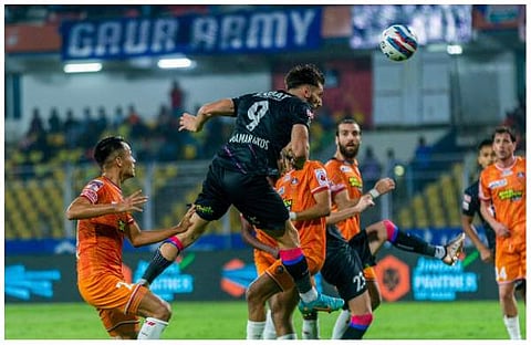 ഗോൾ നേടുന്ന ബ്ലാസ്റ്റേഴ്സ് താരം ദിമിത്രിയോസ് ദയമാന്റകോസി/ ചിത്രം: ട്വിറ്റർ