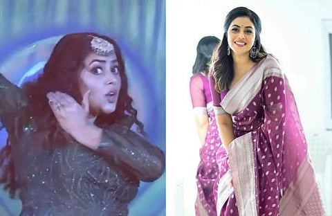 ഷംന കാസിമിന്റെ ഡാൻസ് വിഡിയോയിൽ നിന്ന്, ഷംന കാസിം/ ചിത്രം; ഫെയ്സ്ബുക്ക്