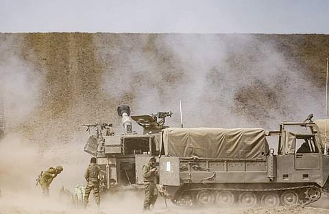 ഗാസ അതിര്ത്തിയില് ഇസ്രയേല് സൈനികര്/എഎഫ്പി