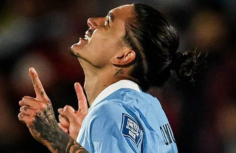 ഗോൾ നേടിയ നൂനെസിന്റെ ആഹ്ലാദം/ എക്സ്