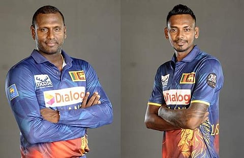 മാത്യൂസും ചമീരയും / ട്വിറ്റർ