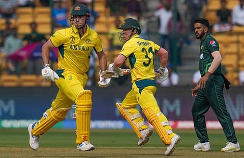 വാർണർ- മാർഷ് സഖ്യം ബാറ്റിങിനിടെ/ പിടിഐ