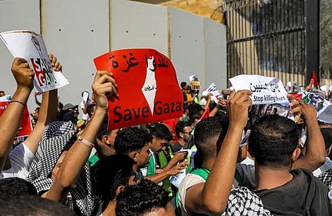 ഇസ്രയേലിന് എതിരെ ഈജിപ്തില് നടന്ന പ്രതിഷേധത്തില് നിന്ന്/എഎഫ്പി