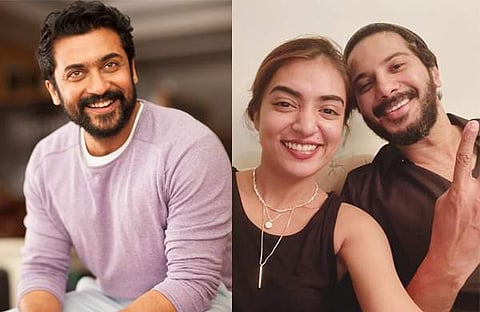 സൂര്യ, ദുൽഖറും നസ്രിയയും/ ഇൻസ്റ്റഗ്രാം