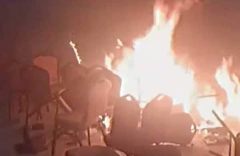 സ്ഫോടനം നടന്നതിന്റെ ദൃശ്യങ്ങൾ/ ടിവി ദൃശ്യം