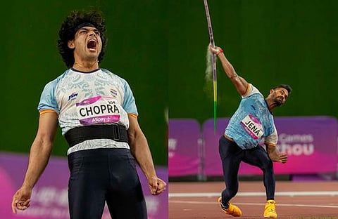 നീരജ് ചോപ്ര, കിഷോർ കുമാർ ജന/ ചിത്രം: പിടിഐ