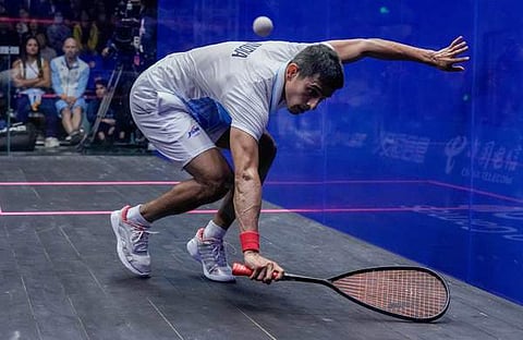 സൗരവ് ഘോഷാൽ മത്സരത്തിനിടെ/ പിടിഐ