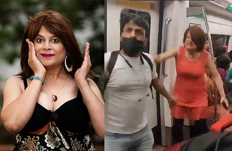 ബോബി ഡാർലിങ്/ഫോട്ടോ: ഇൻസ്റ്റഗ്രാം, നടി യുവാവിനെ മർദിക്കുന്നതിന്റെ വിഡിയോ സ്ക്രീൻഷോട്ട്