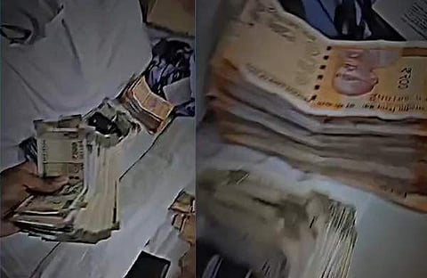 മോഷ്ടിച്ച നോട്ടുകൾ കാണിച്ച ഇൻസ്റ്റഗ്രാം റീൽ/ വിഡിയോ സ്ക്രീൻഷോട്ട്