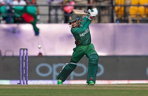 മെഹിദി ഹസന്റെ ബാറ്റിങ്/ പിടിഐ