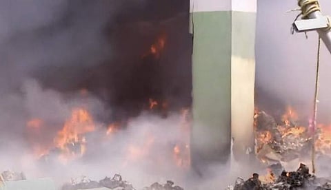 വെസ്റ്റ്ഹില് മാലിന്യ സംസ്കരണ കേന്ദ്രത്തിലുണ്ടായ തീപിടിത്തം/ ടെലിവിഷന് ചിത്രം