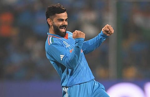 വിക്കറ്റ് നേട്ടമാഘോഷിക്കുന്ന കോഹ്ലി/ ട്വിറ്റർ