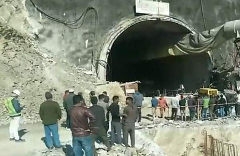 തുരങ്കം തകർന്നനിലയിൽ, എഎൻഐ