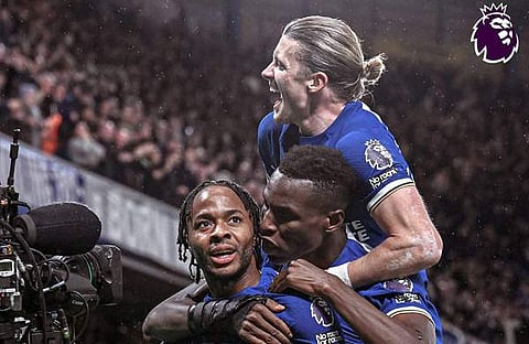 ചെൽസി താരങ്ങളുടെ ഗോൾ ആഘോഷം/ ട്വിറ്റർ