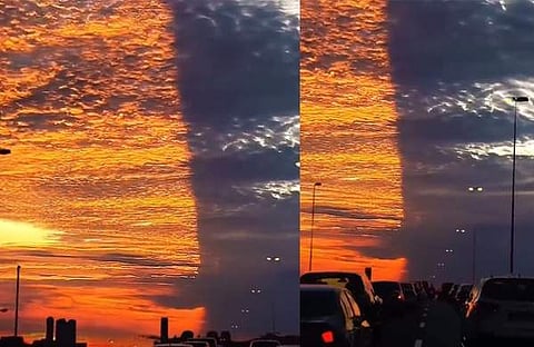 ഫ്ലോറിയയിലെ ആകാശത്ത് വിസ്മയ കാഴ്ച/ വിഡിയോ സ്ക്രീൻഷോട്ട്